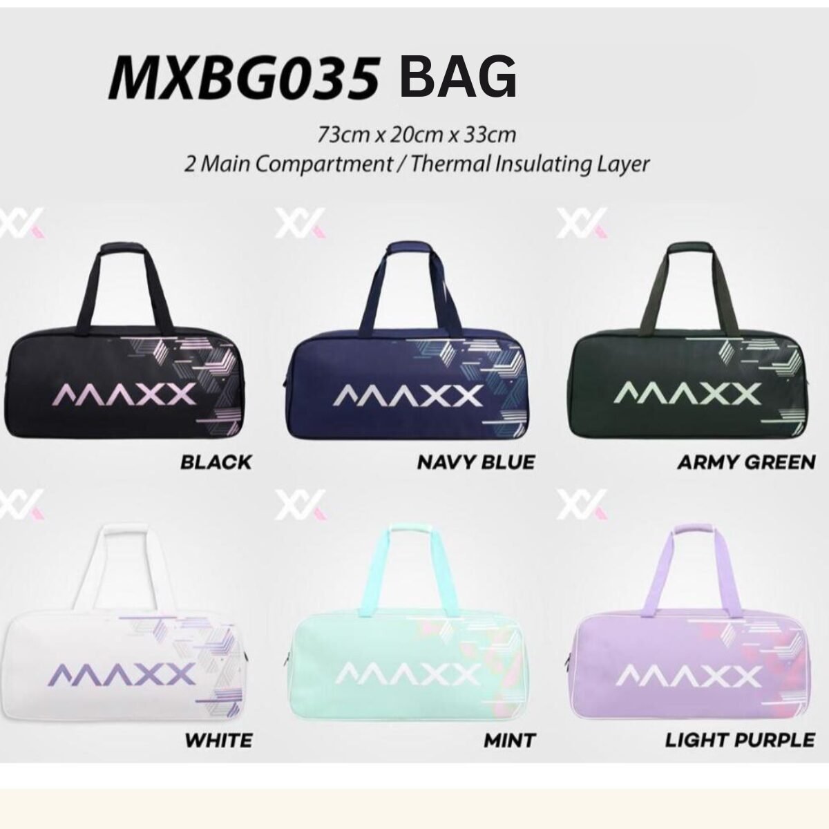 bAG MAXX Tournament Badminton Racket Bags MXBG 035 (100%ORIGINAL) - Image 1